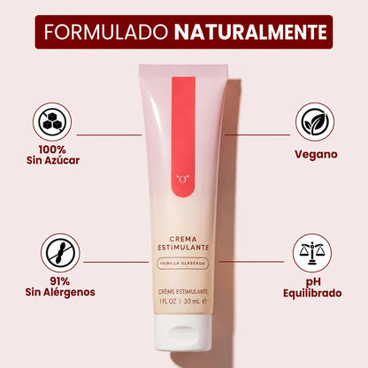 Crema Estimulante con Glaseado de Vainilla
